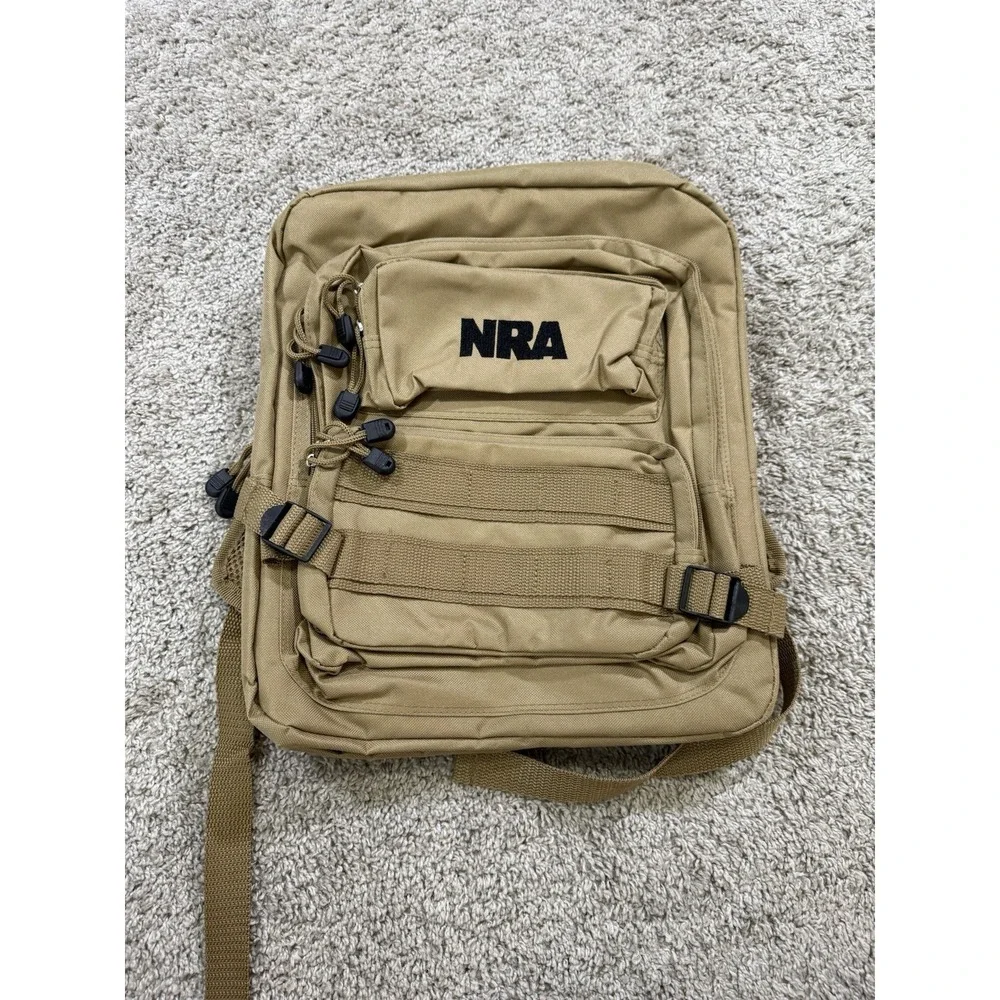 NRA Tactical Backpack Range Hunting Bag Storage Bag Desert Tan Khaki‎ Military
